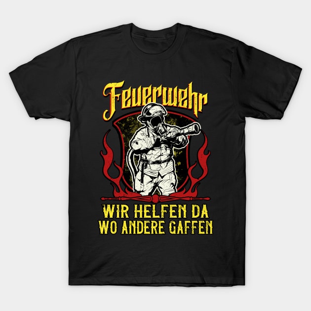 Feuerwehr Spruch Retter T-Shirt by Foxxy Merch